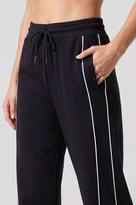 Zivame Knit Poly Athleisure Wide Leg Pants - Tap Shoe — image 5